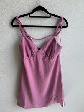 Le Lis Mauve Pink Polyester Strappy Blend Mini Dress